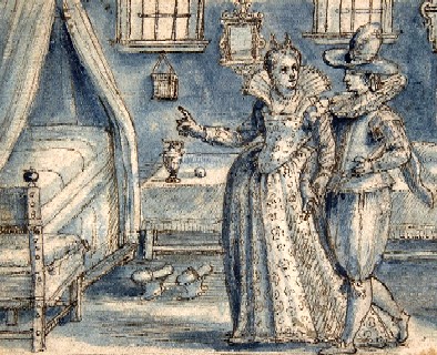 Woman Leading a Man to Bed